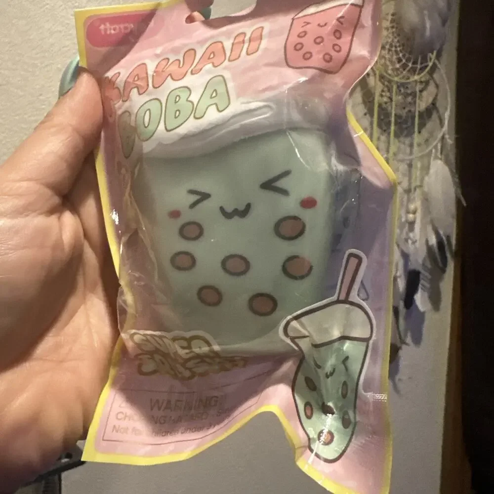 Keycraft Kawaii Boba Squishy Fidget Toy Green Bubble Tea Sealed